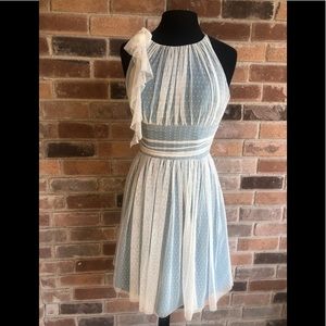 Alvina Valenta Blue and White Wedding Bridesmaid dress